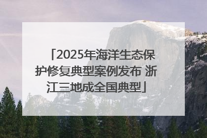 2025年海洋生态保护修复典型案例发布 浙江三地成全国典型