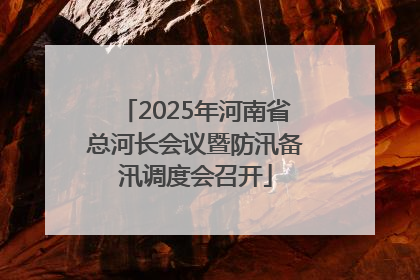 2025年河南省总河长会议暨防汛备汛调度会召开