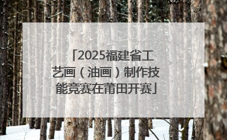 2025福建省工艺画（油画）制作技能竞赛在莆田开赛