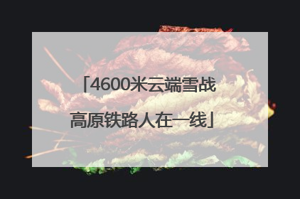 4600米云端雪战 高原铁路人在一线