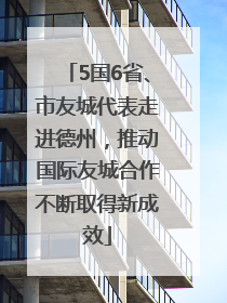 5国6省、市友城代表走进德州，推动国际友城合作不断取得新成效