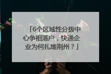 6个区域性分拨中心争相落户，快递企业为何扎堆荆州？