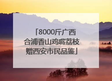 8000斤广西合浦香山鸡嘴荔枝赠西安市民品鉴