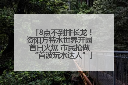 8点不到排长龙！资阳方特水世界开园首日火爆 市民抢做“首波玩水达人”